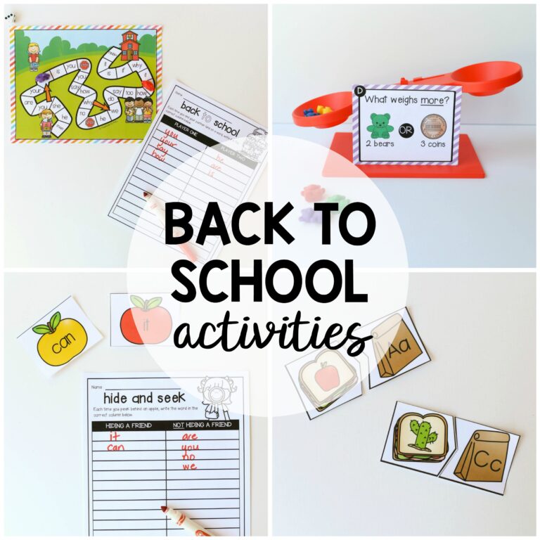 Back to School Activities