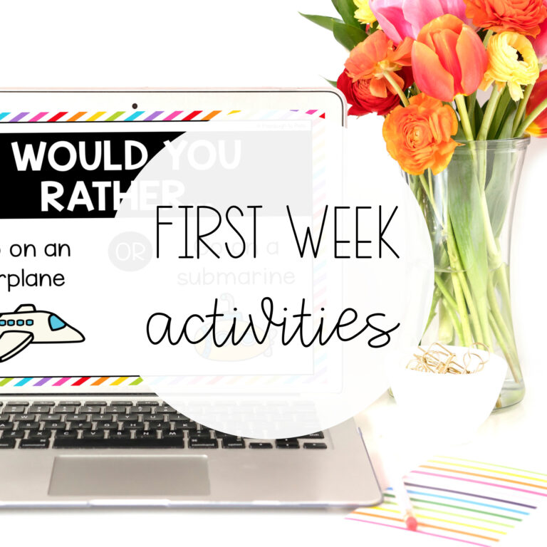 First Week Activities