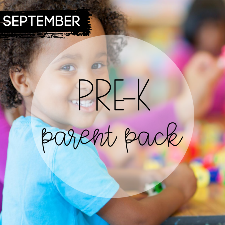 September Pre-K Parent Pack