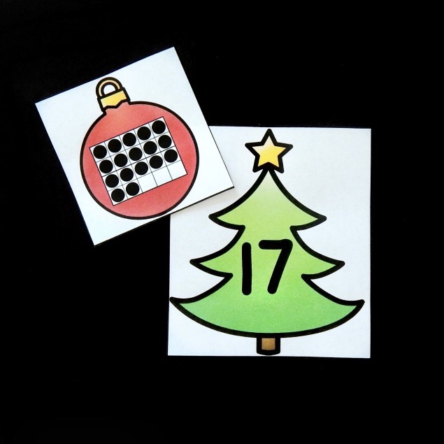 Christmas Tree Number Match Up