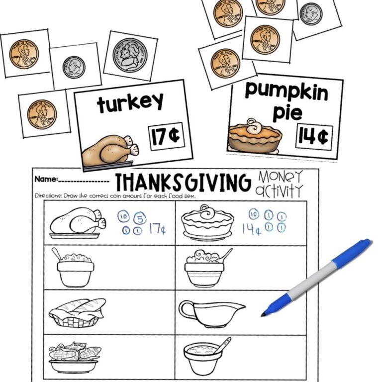 Thanksgiving Money Activity