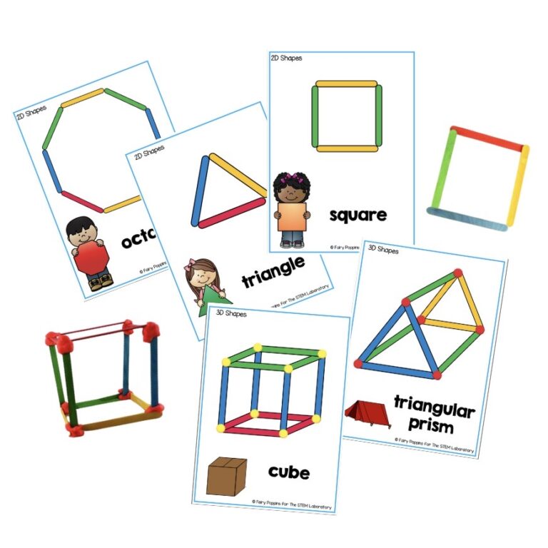 Building Shapes STEM Cards