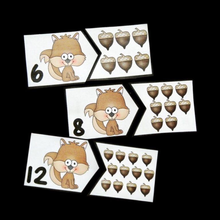 Fall Counting Puzzles