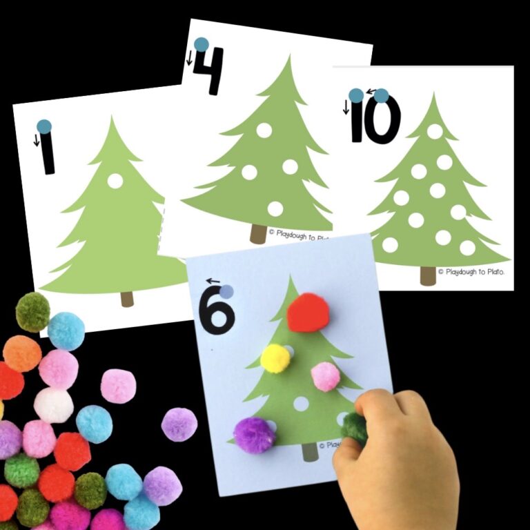 Christmas Tree Counting Cards