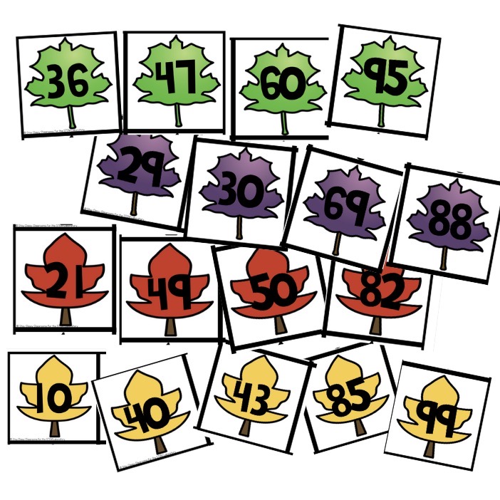Fall Leaves Number Order