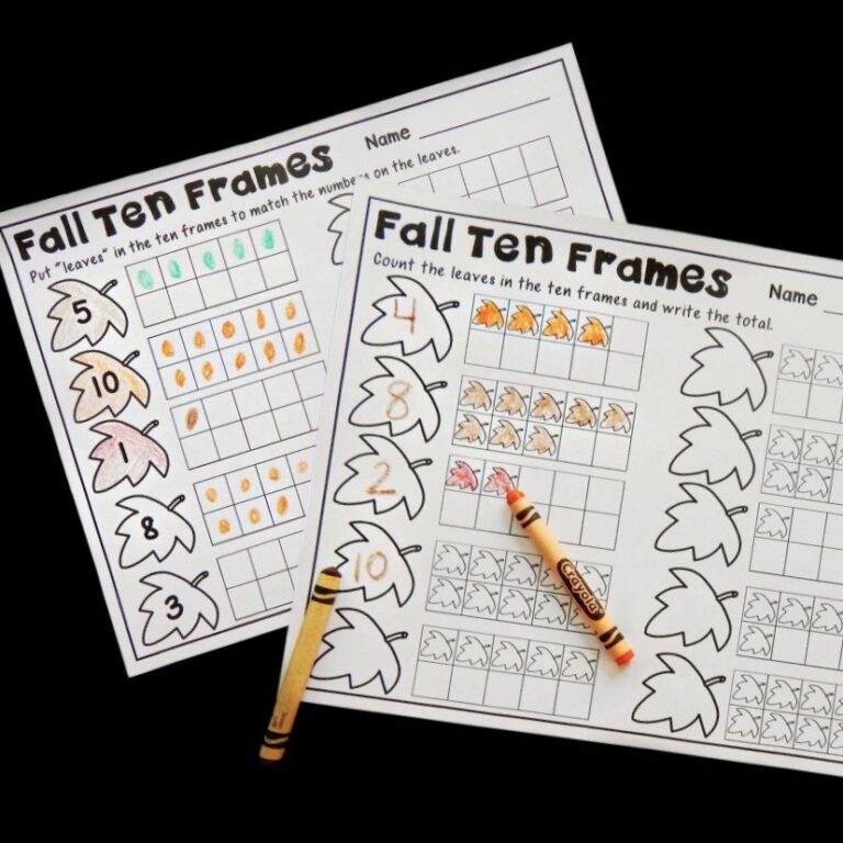 Fall Ten Frame Printables