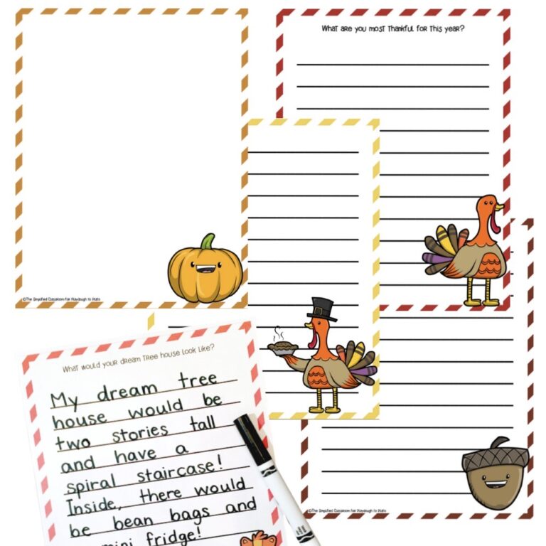 Fall Writing Pages