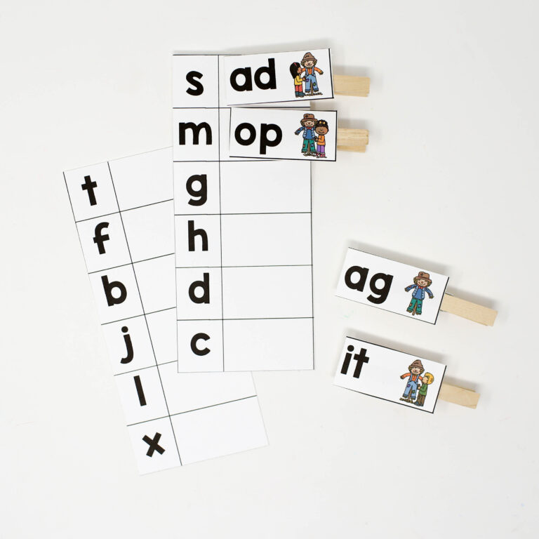 Word Family Clip Strips