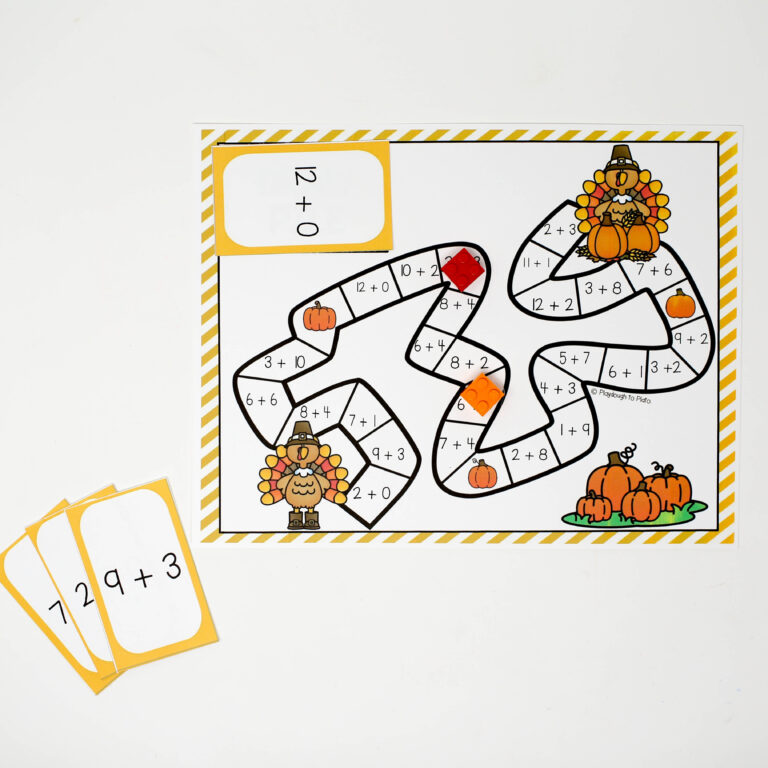EDITABLE Math Fact Turkey Trot