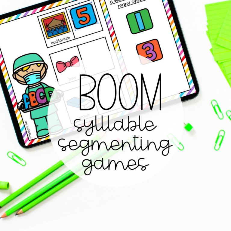 Boom Syllable Segmenting Games