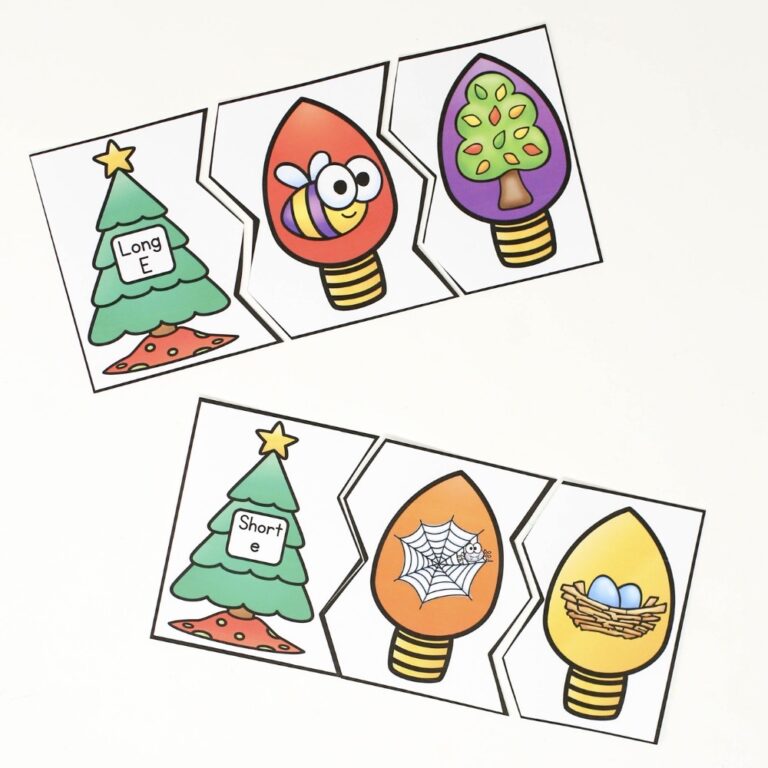 Christmas Lights Vowel Sort