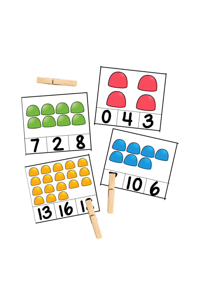 Gumdrop Count and Clip Cards
