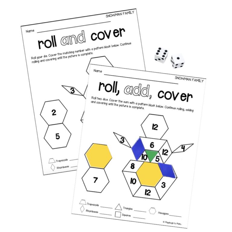 Snowman Pattern Block Mats