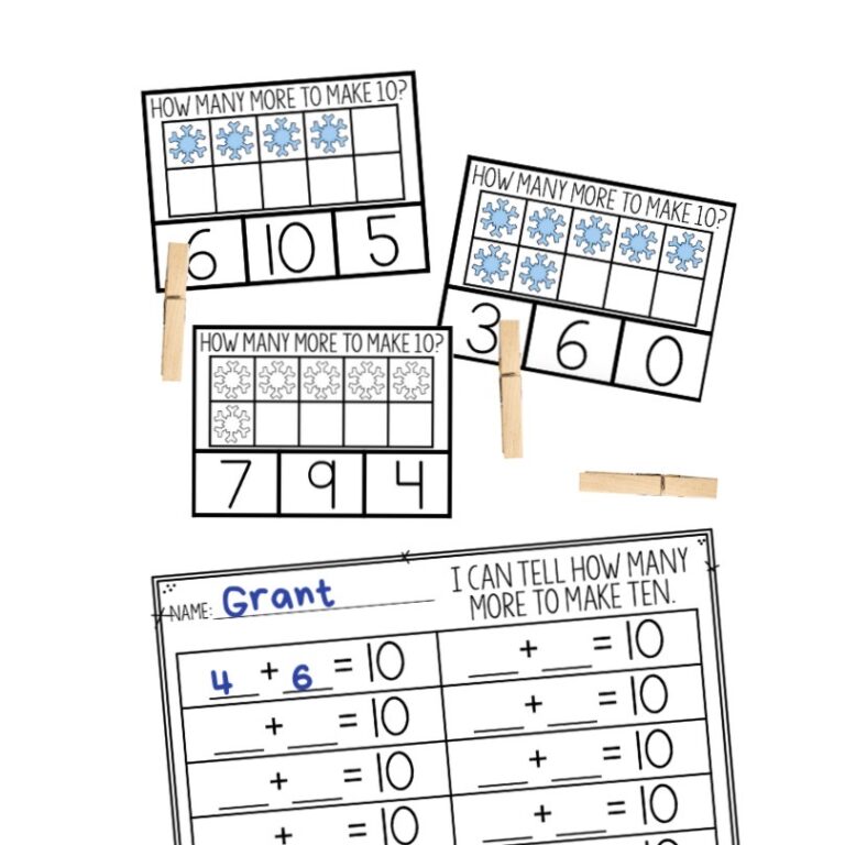 Snowflake Making Ten Clip Cards