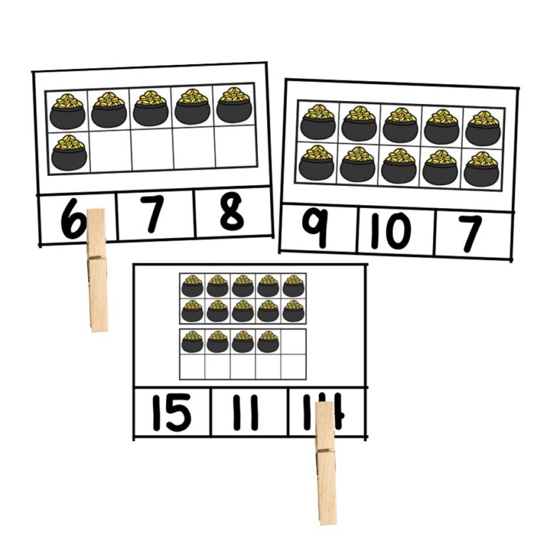 Pot of Gold Count and Clip Cards