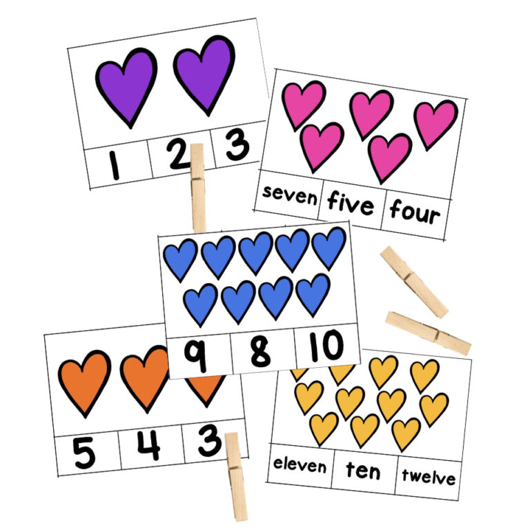 Valentine Counting Cards