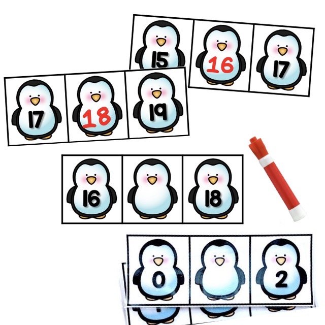 Penguin Write and Wipe Numbers