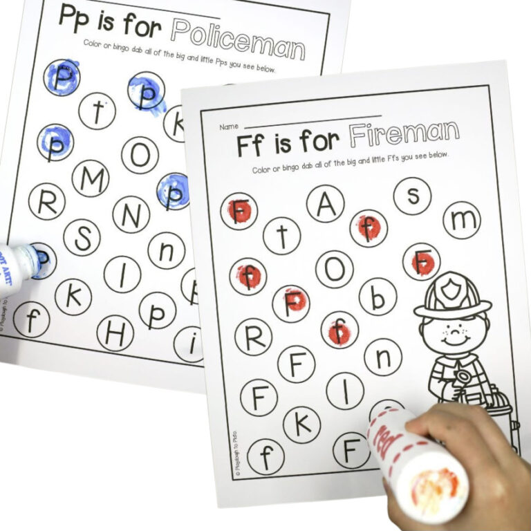 Community Helper Dab Sheets