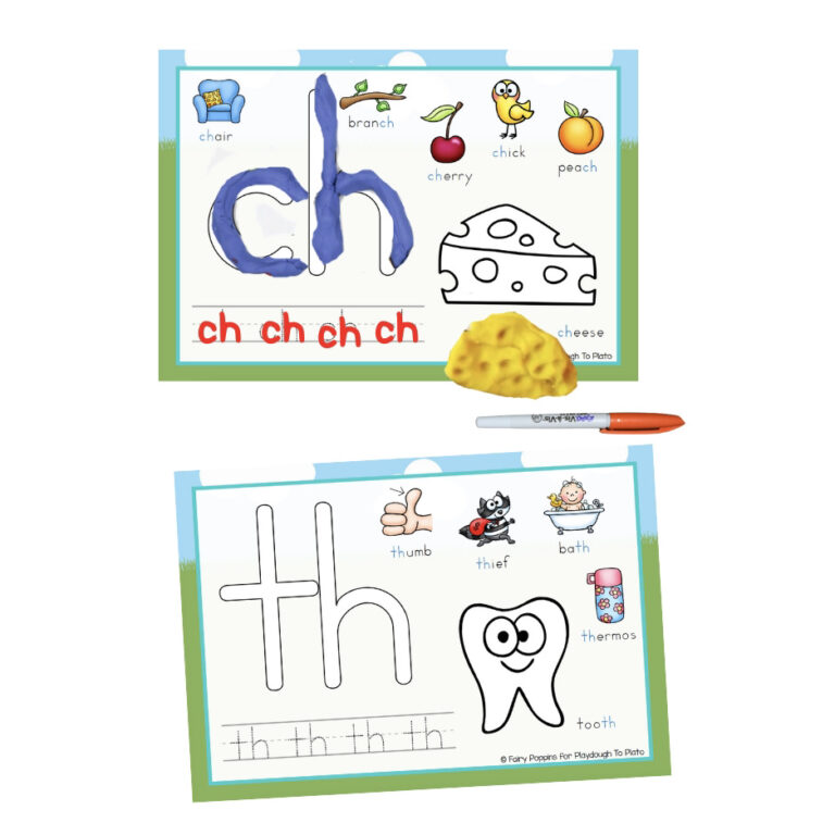 Digraph Playdough Mats