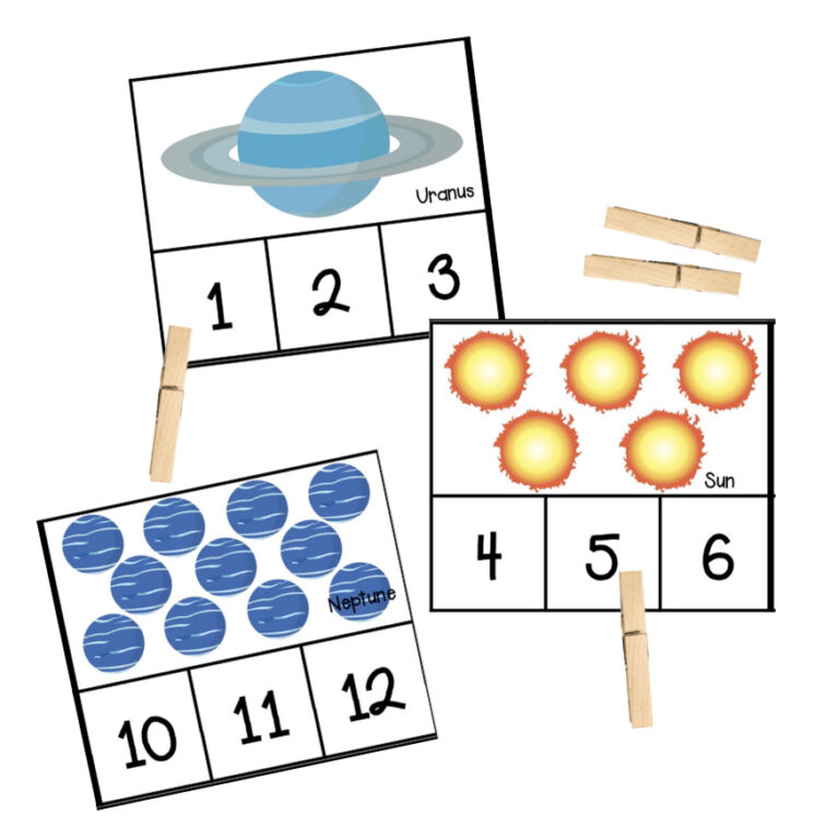 Outer Space Clip Cards
