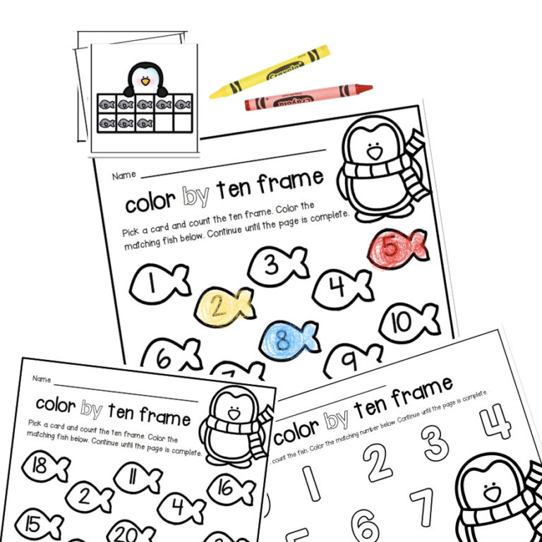 Penguin Color by Ten Frame