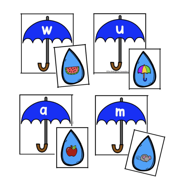 Raindrop Beginning Sound Match