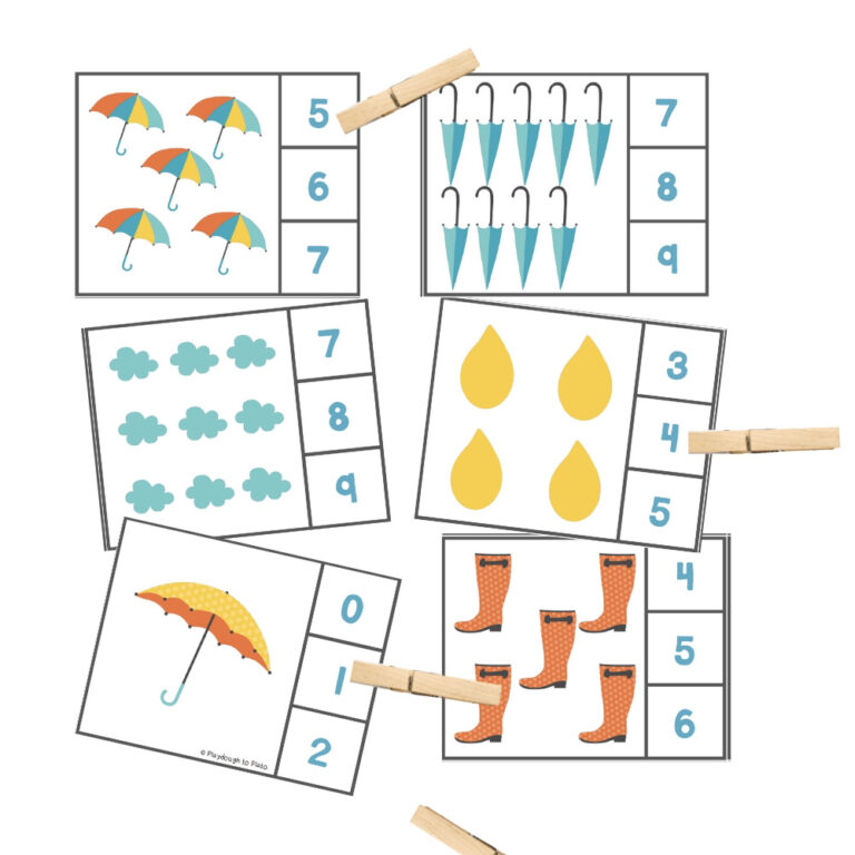 Rainy Day Clip Cards