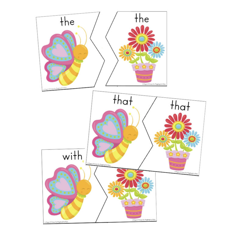 Spring Sight Word Puzzles