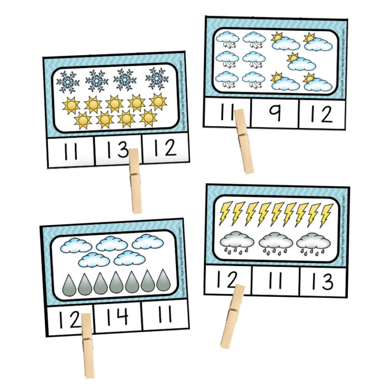 Weather Count and Clip Cards