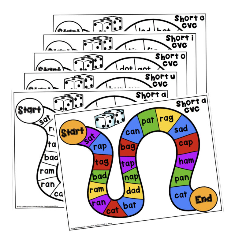 CVC Word Board Games