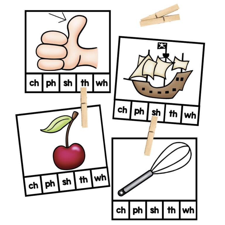 Digraph Clip Cards