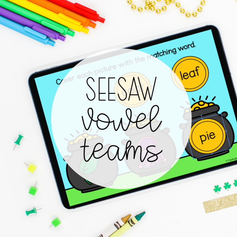 Seesaw Leprechaun Vowel Teams