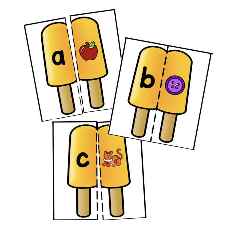 Popsicle Beginning Sound Match