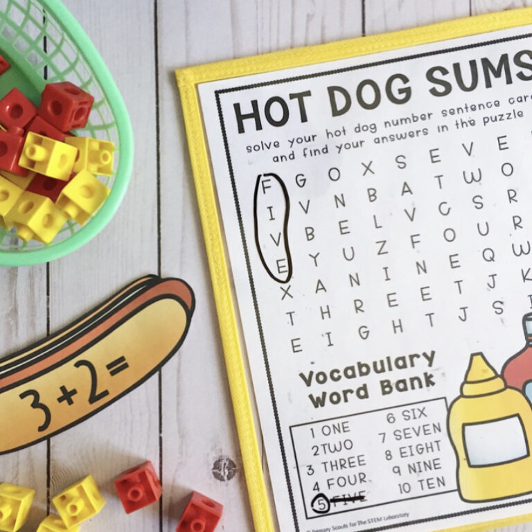 Hot Dog Addition Cards