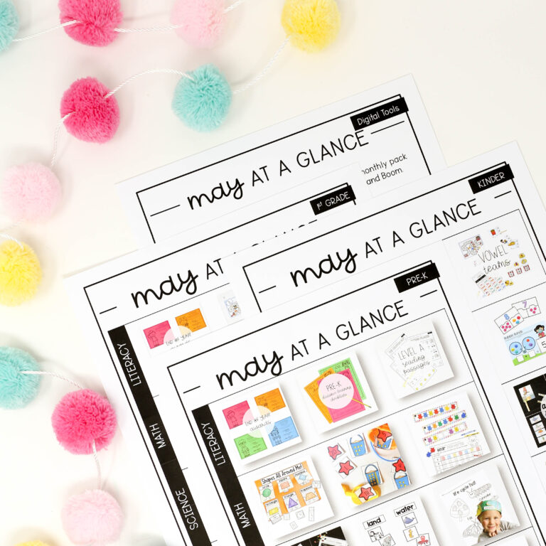May at a Glance Lesson Plans