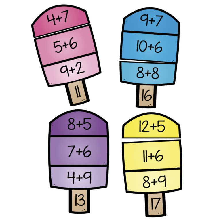 Popsicle Addition Match