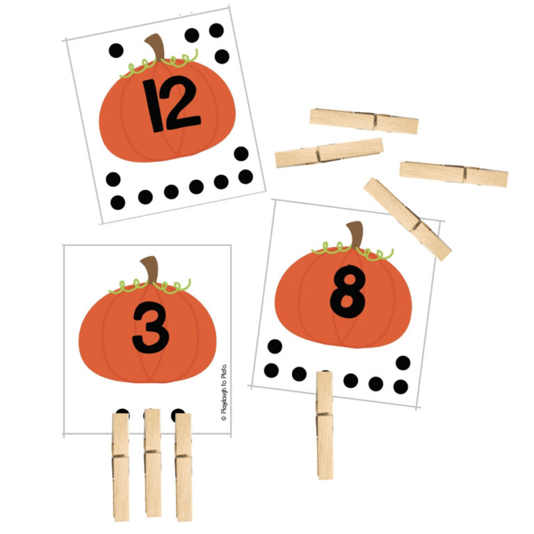 Pumpkin Count and Clip Cards