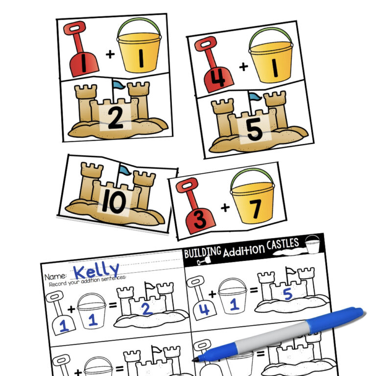 Sandcastle Addition Puzzles