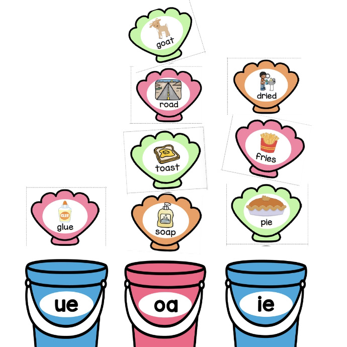 Seashell Vowel Team Sort