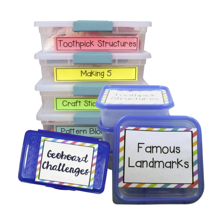 Editable STEM Box Labels