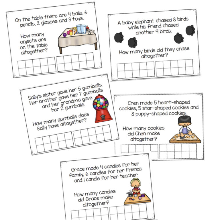 Addition Word Problems to 20