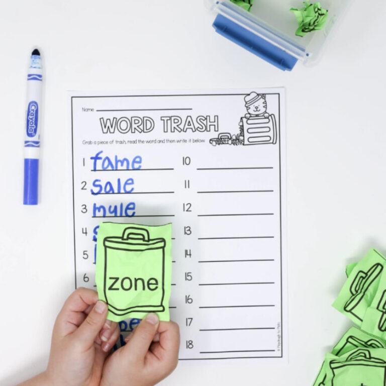 Editable Sight Word Trash