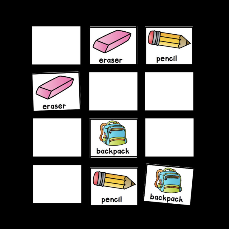 Back to School Memory Match