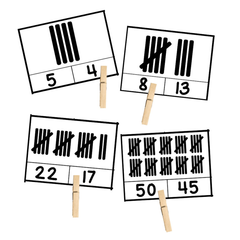 Tally Mark Clip Cards