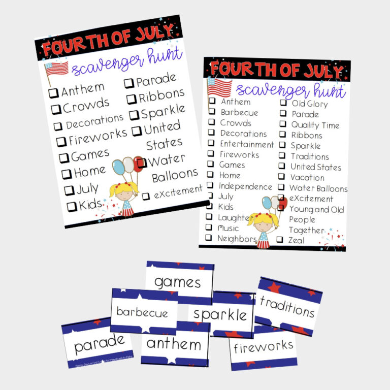 Fourth of July Scavenger Hunts