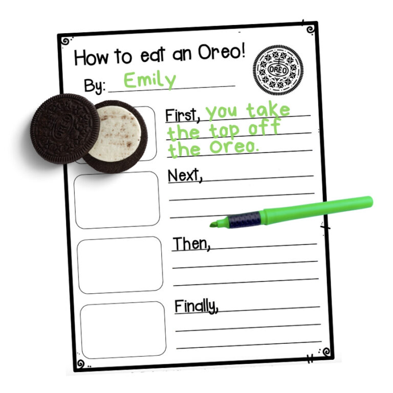 How to Eat an Oreo Writing Activity
