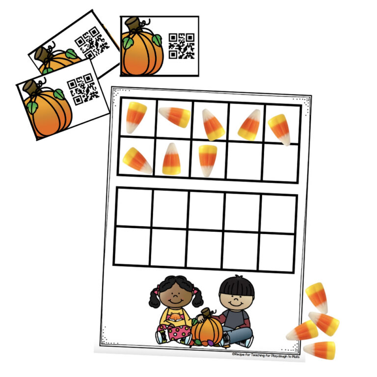 Pumpkin QR Code Cards 1-20