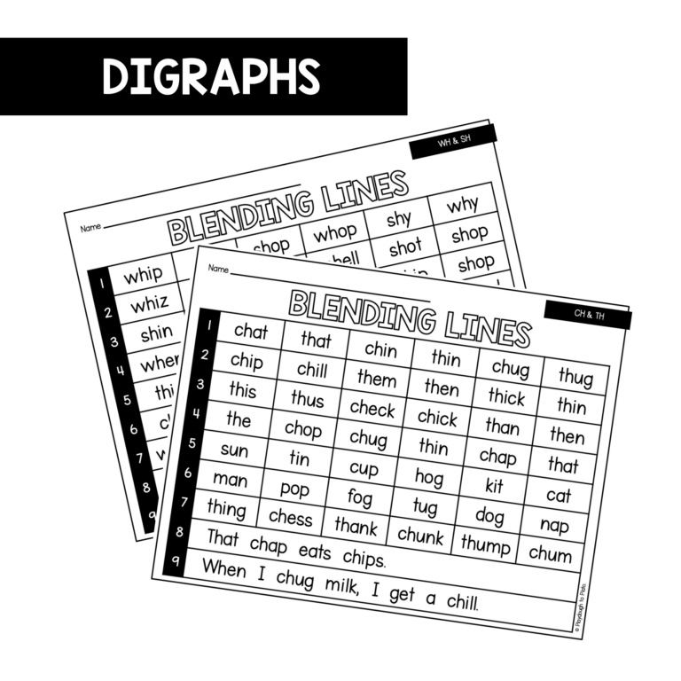 Digraph Blending Lines