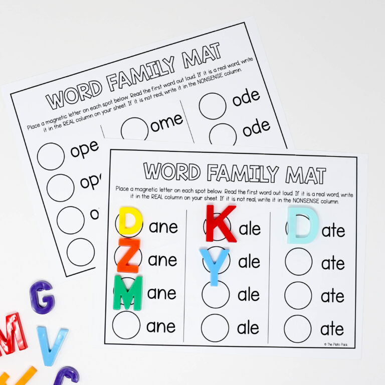 CVCe Word Family Mats