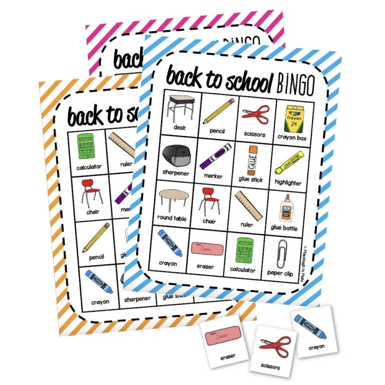 Back to School Bingo